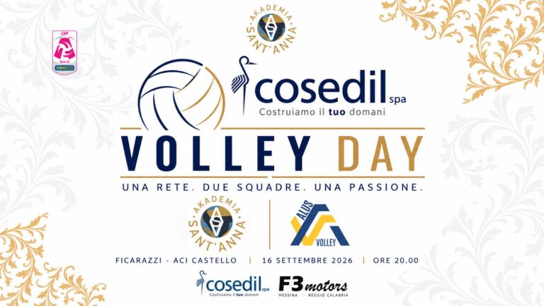 Akademia Sant’Anna e Covei Alus Volley: il 16 settembre sarà “Cosedil Volley Day”